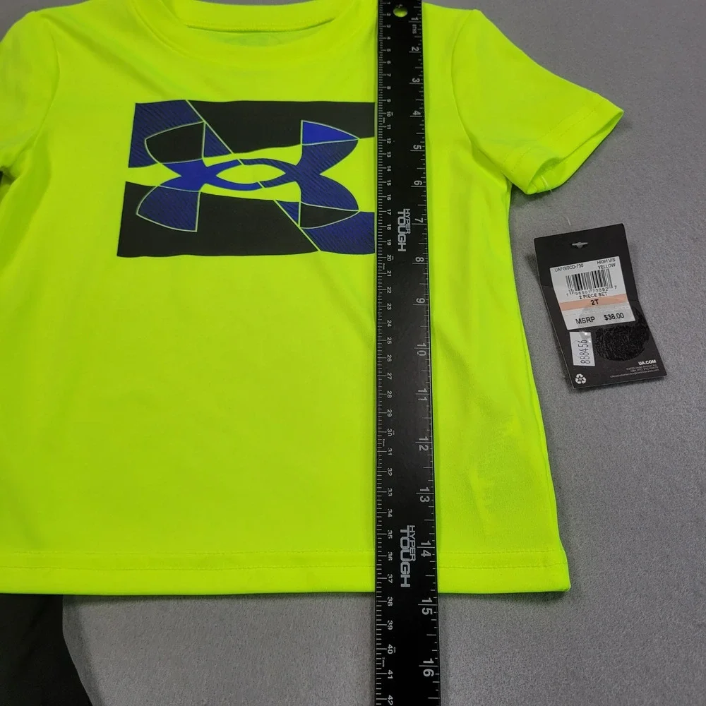 Under Armour‎ Toddler Boys Tracksuit 2 Piece Set Neon Yellow Black 2T